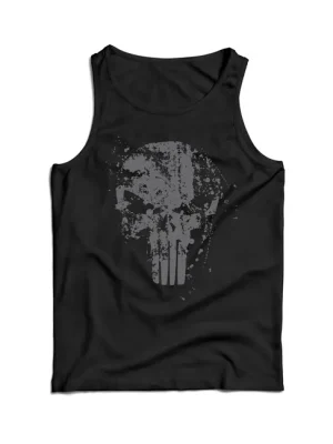 DRAGOWA pánské tílko Frank The Punisher, černá 160g/m2 Nejprodávanější