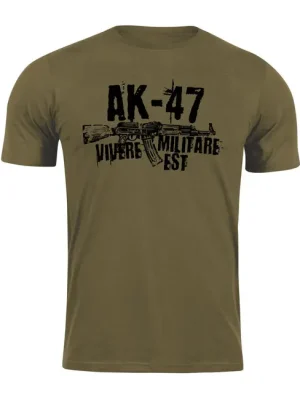 DRAGOWA krátké tričko Seneca AK-47, olivová 160g/m2 Oblíbený