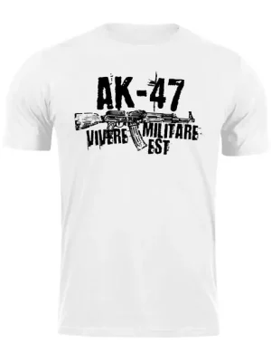 Nejprodávanější DRAGOWA krátké tričko Seneca AK-47, bílá 160g/m2