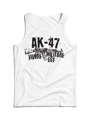 DRAGOWA pánské tílko Seneca AK-47, bílá 160g/m2 Tovární Cena