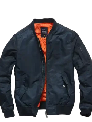 Vintage Industries Bomber Welder přechodná bunda, night sky tmavomodrá Výhodná Nabídka