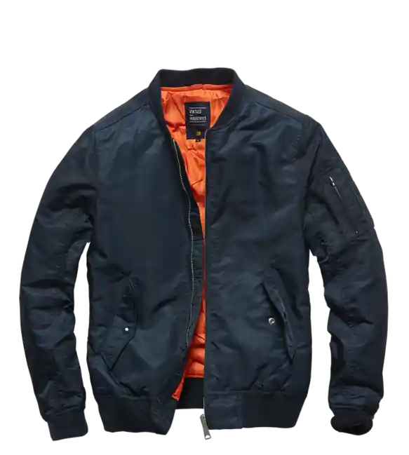 Vintage Industries Bomber Welder přechodná bunda, night sky tmavomodrá Výhodná Nabídka