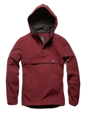 Vintage Industries Shooter Anorak přechodná bunda, burgundy bordó Rychlé Dodání