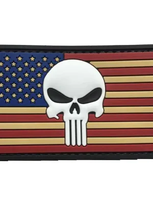 Zlevněný WARAGOD Nášivka 3D US Punisher 8.5x5cm