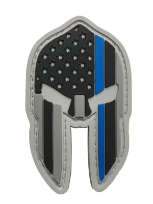 WARAGOD Nášivka 3D US Spartan Helmet blue line 7x4.2cm Značkový