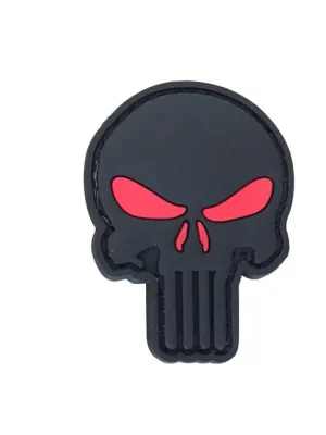 Nejlepší Volba WARAGOD Nášivka 3D Punisher red eyes 5x4cm