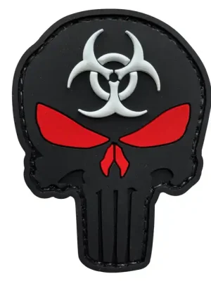 Víkendová Akce WARAGOD Nášivka 3D Punisher Biohazard 7.5x5.6cm