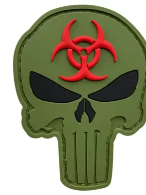 Objednat Nyní WARAGOD Nášivka 3D Punisher Biohazard OG7.5x5.6cm