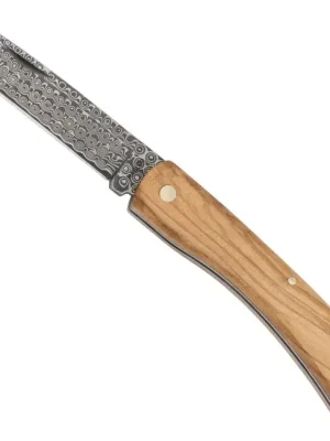 Dokud Zásoby Vydrží Haller Damast Nůž pro přežití s damaškovou ocelí Damast-Tame Olive wood 42987