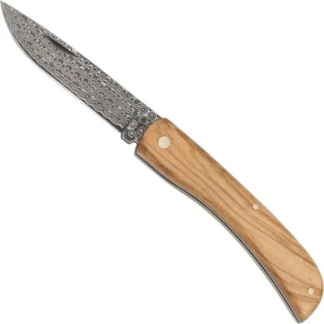 Dokud Zásoby Vydrží Haller Damast Nůž pro přežití s damaškovou ocelí Damast-Tame Olive wood 42987