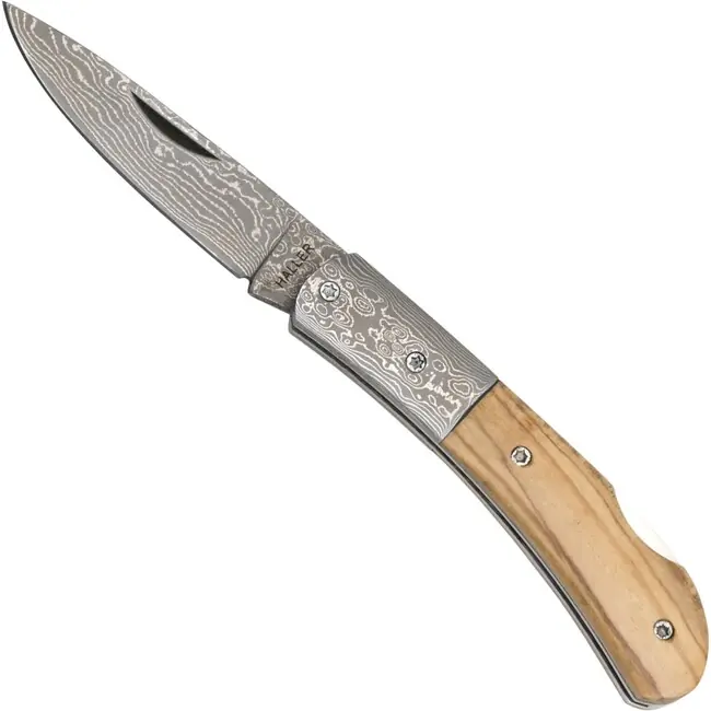 Haller Damast Nůž pro přežití s damaškovou ocelí Damast-Tame Olive wood 42988 Akční Cena