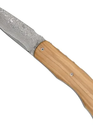 Objednat Nyní Haller Damast Nůž pro přežití s damaškovou ocelí Damast-Taschenme Olivové dřevo