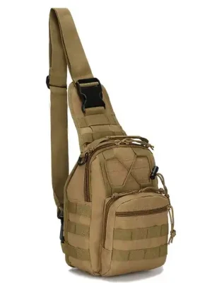 Super Cena DRAGOWA Taktická crossbody taška, koyote