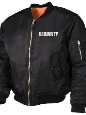 Vysoce Kvalitní DRAGOWA MA1 bomber bunda Security, černá