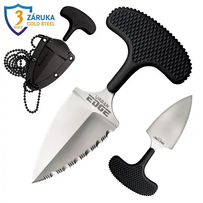 Cold Steel Nůž s pevnou čepelí Urban Edge 50/50 Edge (AUS8A) Akční Cena