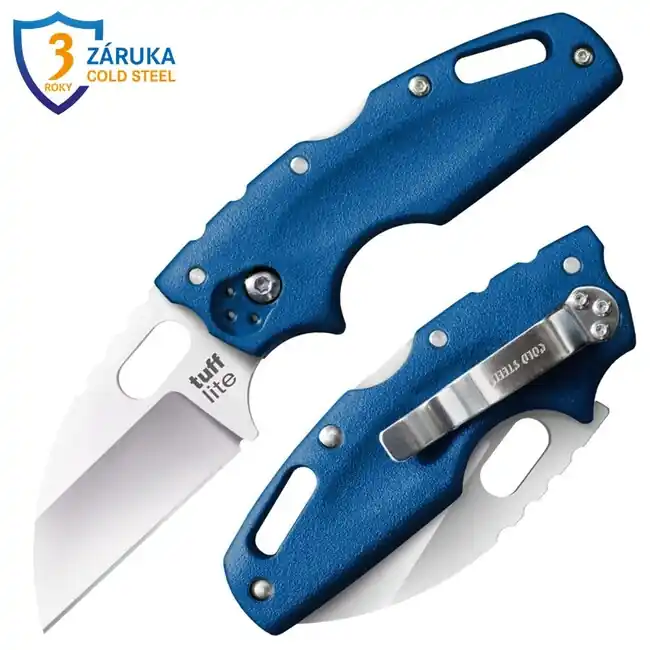 Cold Steel Zavírací nůž Tuff Lite Plain modrá rukojeť (AUS8A) Levný