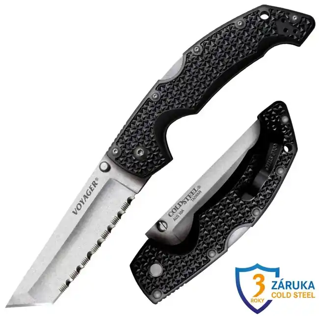Akce Cold Steel Zavírací nůž Large Voyager tanto Pt. Serrated (AUS10A)
