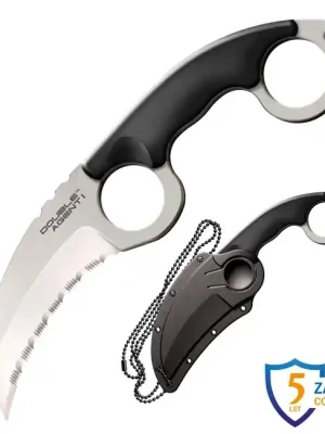 Super Cena Cold Steel Nůž s pevnou čepelí Double Agent I Serrated (AUS8A)