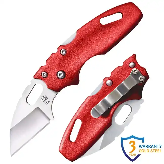Finální Výprodej Cold Steel Zavírací nůž Mini Tuff Lite Plain Edge Red