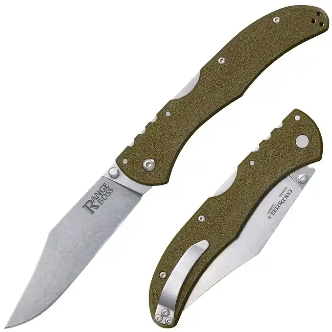 Cold Steel Zavírací nůž Range Boss OD Green Handle Akce