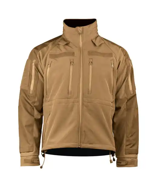 Mil-Tec Bunda SOFTSHELL PLUS, coyote hnědá Zlevněný