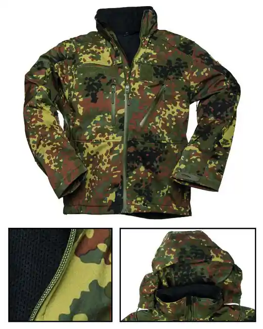 Mil-Tec Bunda softshell SCU 14 flecktarn Originální