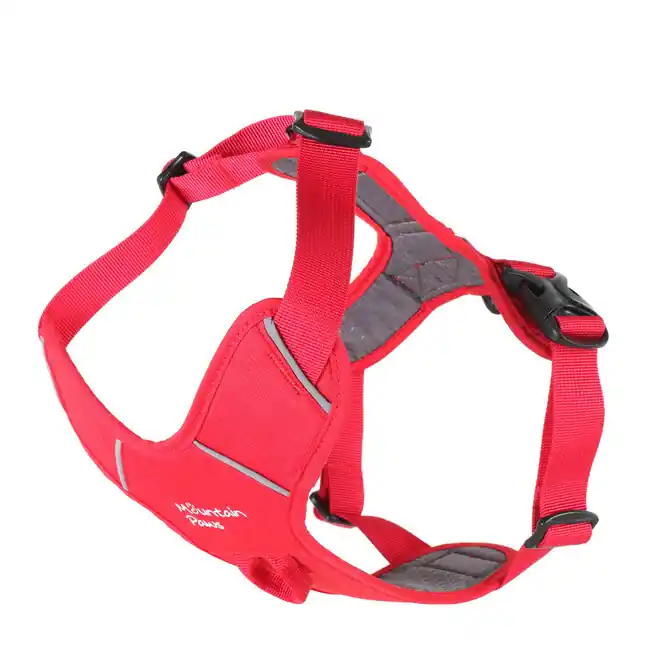 Mountain Paws polstrovaný postroj pro psy Dog Harness střední, červený Výhodná Nabídka