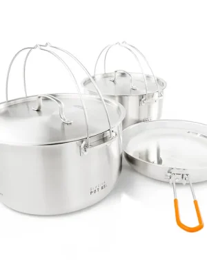 GSI Outdoor Glacier Stainless Troop Cookset 5 l + 8,5 l Top Prodej