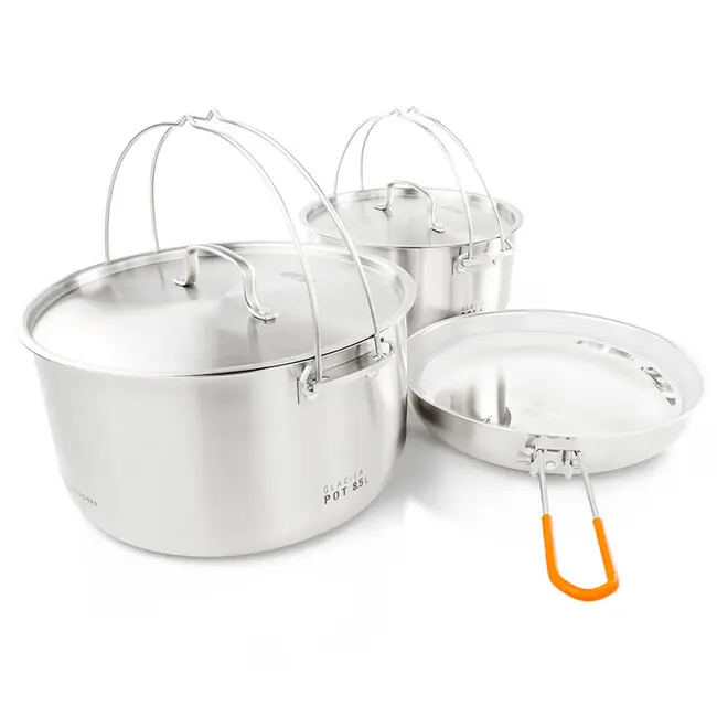 GSI Outdoor Glacier Stainless Troop Cookset 5 l + 8,5 l Top Prodej
