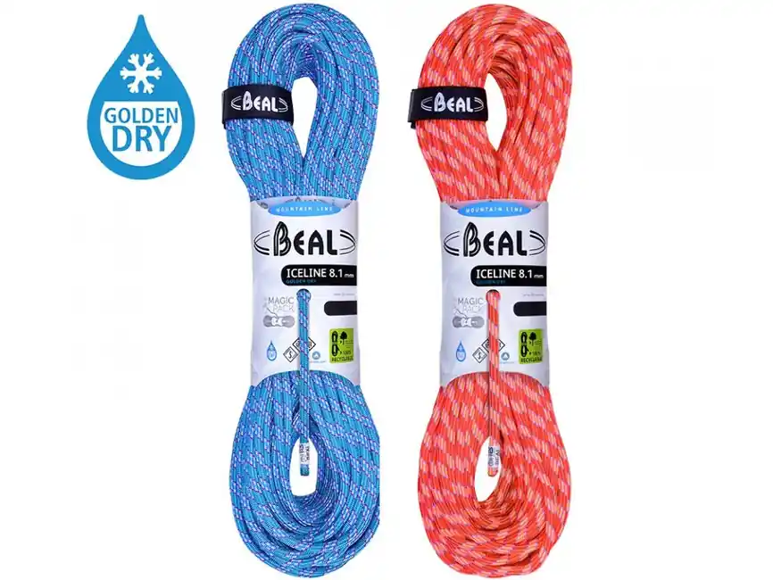 BEAL lezecké lano Ice Line Unicore 8,1mm 2×50m, anis/emerald Pouze Dnes
