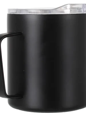 Lifeventure Outdoor hrnek z nerezové oceli s víčkem Izolovaný horský hrnek 350 ml, černý Ověřený