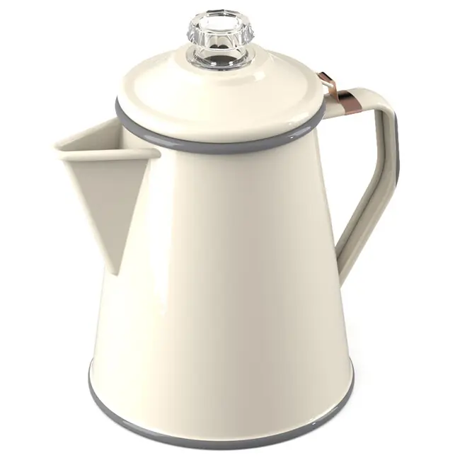 Finální Výprodej GSI Outdoors Smaltovaný perkolátor 1,9 l, krémový