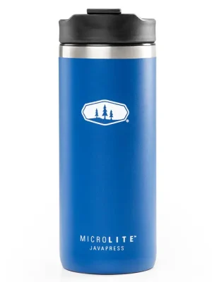 Nejlepší Cena GSI Outdoors Pístový venkovní lis na kávu nebo čaj Microlite Javapress 423 ml, modrý