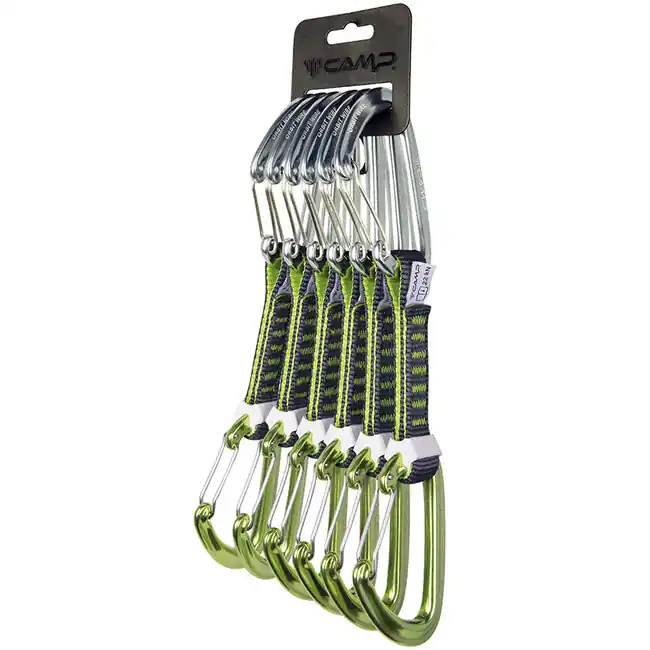 Nakupujte Hned CAMP Express sada s drátěnými karabinami pro lezení Orbit Wire Express KS 6 Pack 12 cm