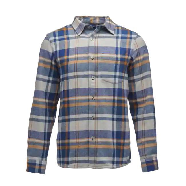 Pánská flanelová košile Black Diamond Project Flannel, pewter-indigo kostkovaná Víkendová Akce
