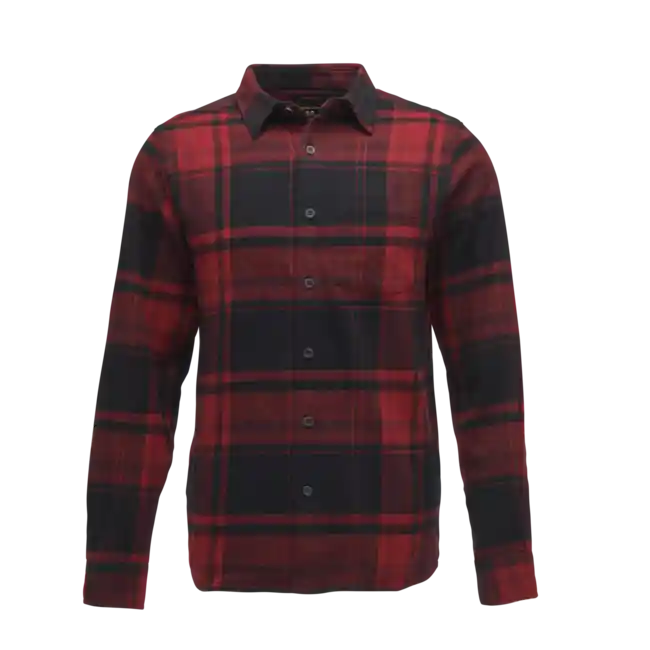 Pánská flanelová košile Black Diamond Project Flannel, červený kámen-černý kostkovaný vzor Sezónní Sleva
