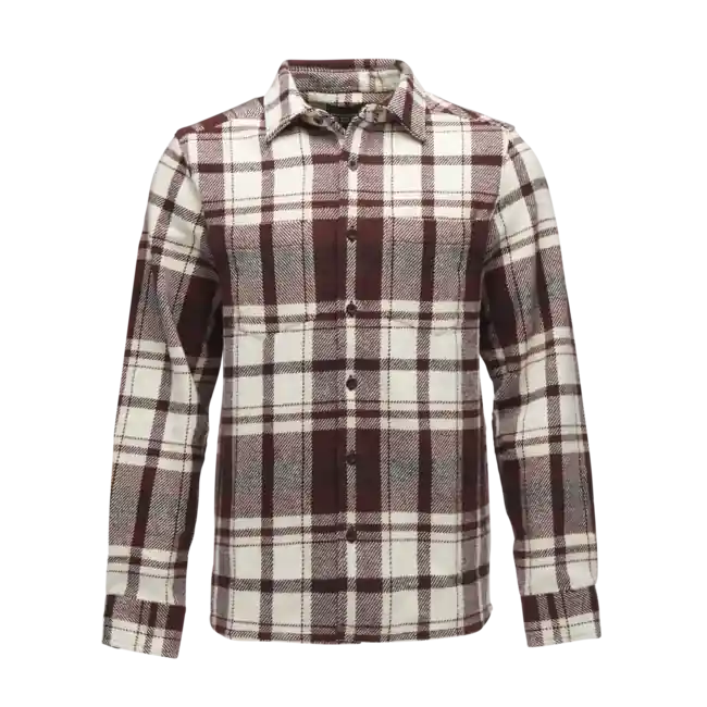 Pánská flanelová košile Black Diamond Project Heavy Flannel, bordó-bílá kostkovaná barva Speciální Cena