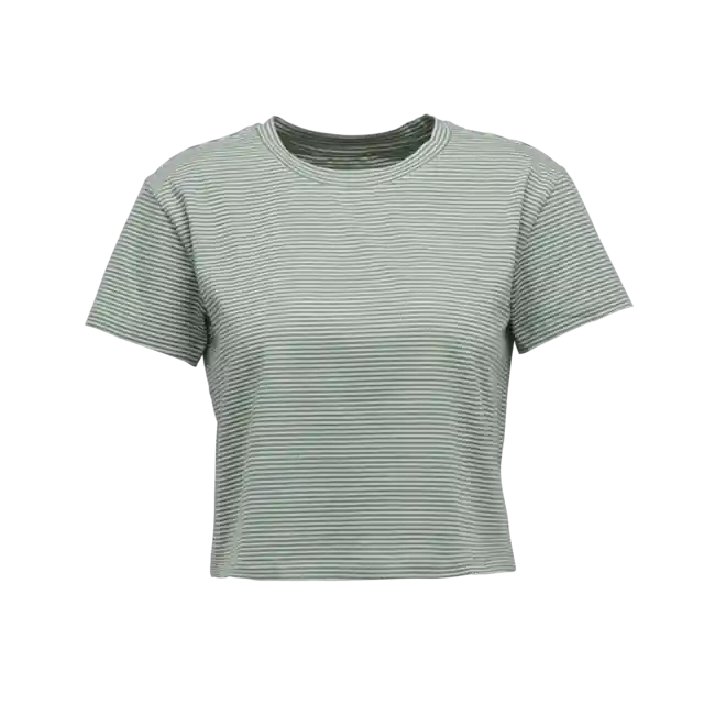 Black Diamond Dámské tričko s krátkým rukávem Bd Stripe, foam green-laurel green Akce
