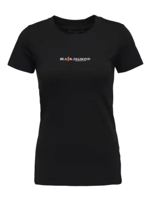 Vysoce Kvalitní Black Diamond Dámské tričko s krátkým rukávem Heritage Wordmark, černá