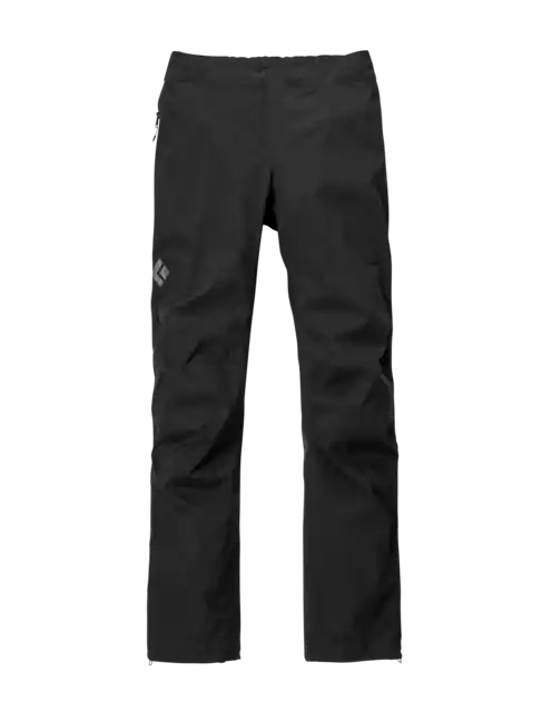 Black Diamond Dámské nepromokavé kalhoty Stormline Stretch, černé Horká Nabídka