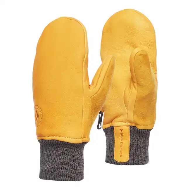 Autentický Kožené rukavice Black Diamond Dirt Bag Mitts, přírodní