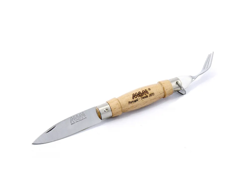 MAM Traditional 2020 Zavírací nůž s vidličkou - buk, 6,1 cm Super Cena