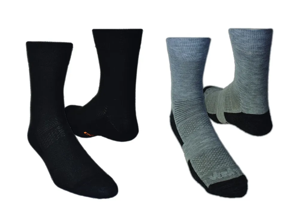 Vavrys Light Trek Coolmax 2-pack černá/šedá - turistické ponožky Super Cena