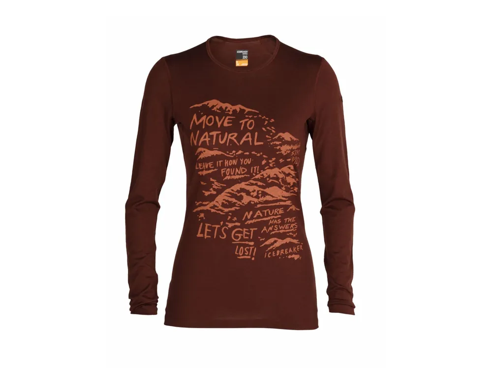 Icebreaker Wmns 200 Oasis LS Crewe Travel Diaries, Expresso Akce