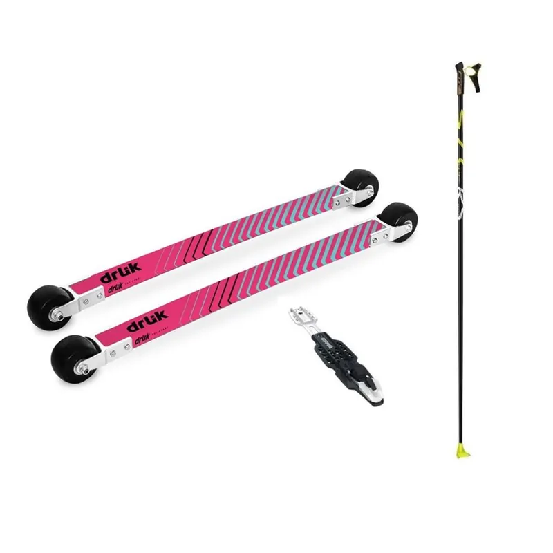 Speciální Cena Drlik Classic Composite 3.0 Set kolečkové lyže růžová 155cm