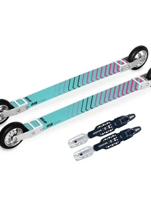 Sleva Drlik Skate Composite 3.0 + Rottefella Rollerski kolečkové lyže tyrkysová 44-46