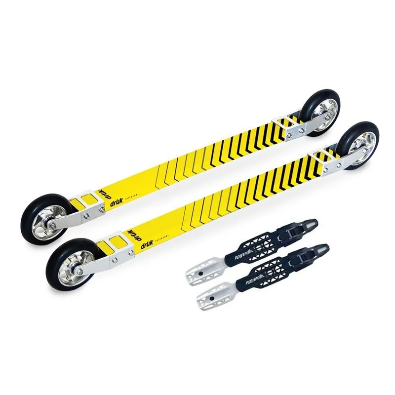 Oblíbený Drlik Skate Composite 3.0 + Rottefella Rollerski kolečkové lyže žlutá 44-46