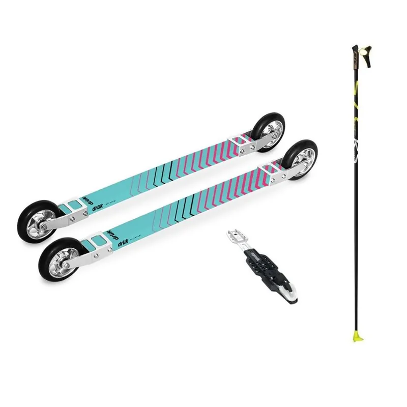 Drlik Skate Composite 3.0 Set kolečkové lyže tyrkys 150cm Aktuální