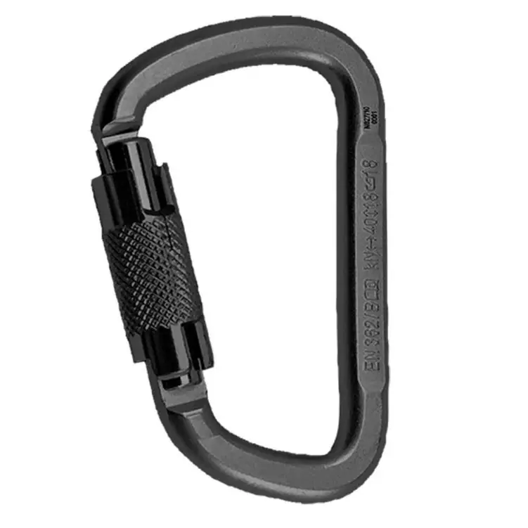 Rock Empire Steel D KL-2T ocelová Twist Lock karabina black Autentický
