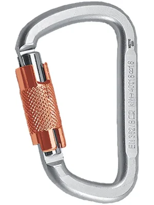 Rock Empire Steel D KL-2T ocelová Twist Lock karabina stříbrná Aktuální